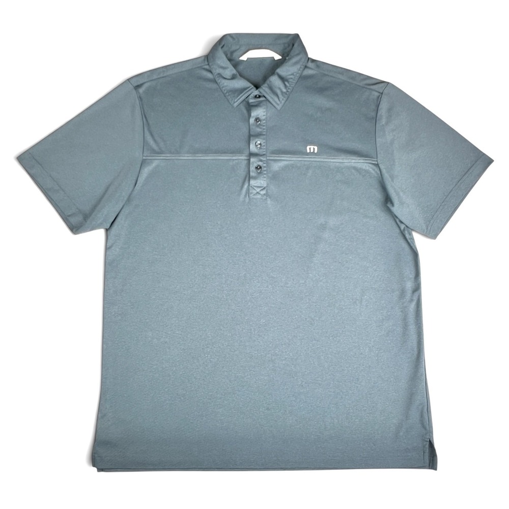 Travis Matthew Shirt Men's X Large Blue Golf Polo Athletic Performance